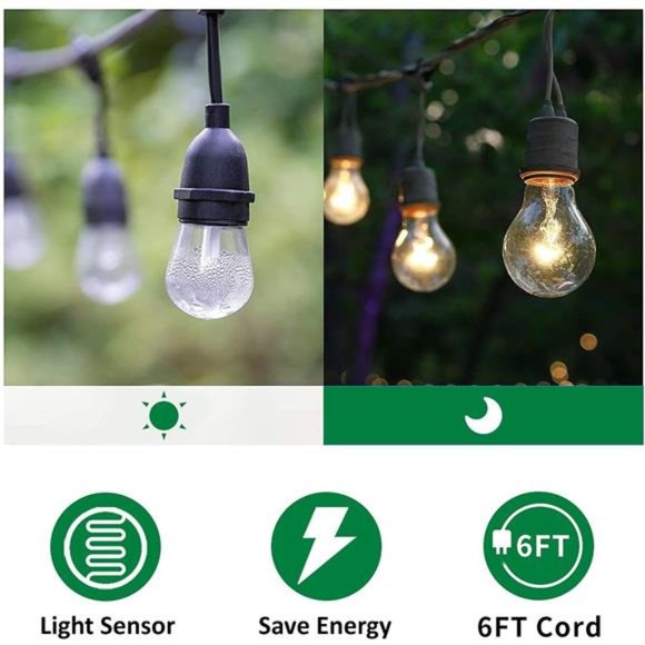 Power Strip Timer, Dusk to Dawn Sensor Outdoor, 6 Ft Extension Cord Waterproof - Picture 5 of 7